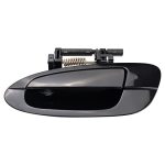 Trq Rear Left Exterior Door Handle Black Drivers Side Compatible With 2002-2006 Nissan Altima NI1520112