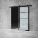 Glass Barn Door D08 - 2100 X 920 X 25MM Reeded Glass