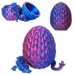 3D Printed Dragon Egg Dragon Eggs With Dragon Inside Articulated Crystal Dragon Fidget Toy Dinosaur Eggs Toy Surprise Toys For T