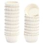 100-PIECES Round Non-stick Baking Paper Cups - White