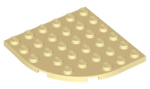 Parts Plate Round Corner 6 X 6 6003 - Tan