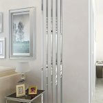 10PCS 1 Set Mirror Film Acrylic Wall Decal Geometric Strips Pattern Self-adhesive Wall Sticker Good Household Choice For Entrywa
