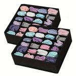 1PC Breathable Fabric Lingerie Storage Box Folding Multi-purpose Drawer Organizer For Bras And Socks Drawer Organizer
