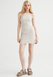 Twill Halterneck Dress - Beige