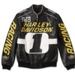 Harley Davidson Men& 39 S Start Your Engines Leather Racing Jacket 2XL