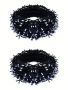 20M Black Rubber Connectable String Christmas Fairy Lights 2PIECES