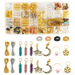 400PCS Hair Braid Beads Dreadlock Kit - Metal Cuffs Rings Charms