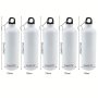 5PCS/LOT 750ML White Blank Sublimation Water Bottle With Screw Carabiner Hook Aluminum Waterbottles For Outdoor Sports