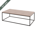 Jude Steel Coffee Table - White Oak