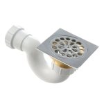 Trap Shower With Brass Square Grid Livestainable
