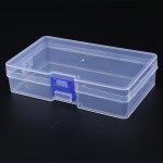 5PCS Transparent Plastic Storage Boxes With Snap Latch Clear Organizer Case For Jewelry Small Items Tools And Cards Durable Mult
