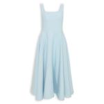 Blue Fit & Flare Midi Dress