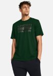Under Armour Ua Team Issue Wordmark Ss - Forest Green & Baroque Green