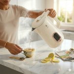 Digital Display Electric Water Kettle Double Layer Stainless Steel
