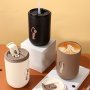 1pc 500ml/16.9oz Coffee Mug With Straw And Lid Portable Water Cup Gift For Family And Friends