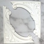 White Resin Corner Barque White X2