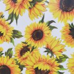 Sunflower With White Background Pu Vinyl