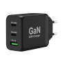 Port Connect 65W GaN 3-Port Charger With USB-C PD & QC 3.0