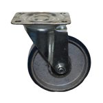 Blue Pu On Cast Iron Castor 390 Series Ptb