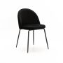 - Kia Bloom Velvet Dining Chair -black