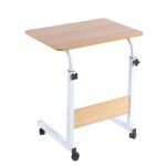Zs - Portable Laptop Desk With Adjustable Stand & Wheels - Wood