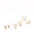 Goldair Gold Oval Stud & Hoop Earrings 3-PACK