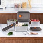 5PCS Stainless Steel Food Storage Containers With Lids - Leakproof Freezer-safe Square Bento Boxes For Fruits & Snacks - Perfect