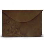 Bulk Order: Genuine Leather Floral Laptop Sleeve