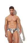 Jockmail Front Push Cup Pads Swim Briefs - Black
