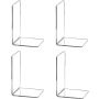 4 Pcs Transparent Plastic Book Stand Magazines & Notebooks - Clear