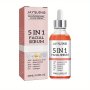 1PC/2PCS 30ML 5 In 1 Facial Serum Contains Hyaluronic Acid Collagen Niacinamide Vitamin C & E For Pore Refining Oil Control And Moisturizing