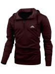 Casual Men's Reflective Print Hooded Zipper Sports Shirt For Outdoor Fitness Running