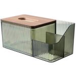 Zs - Acrylic Tissue Box With Storage Holder