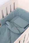 Duck Egg Muslin Cot Duvet Cover - Incl Pillow Inner