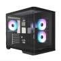 Raidmax I630 Atx Micro-atx Itx Argb Mid-tower Dual Chamber Curved Glass Gaming Chassis - Black