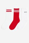 3-PACK Socks - Red & White