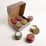 Big Blue Mandala Scented Candle Gift Set