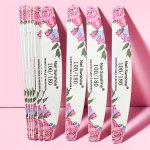 10PCS Floral Pattern Nail Files Double Sided Emery Board Washable Emery Boards Reusable Nail Buffers Manicure Tools Nail File Bu