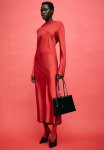 Tie-detail Satin Dress - Red