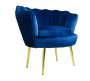 Tulip Velvet Single Seater Couch-royal Blue