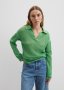 Organically Grown Cotton Mesh Long Sleeve Polo Knit
