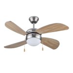 Goldair 106CM Pull Switch Ceiling Fan - Silver Nickel