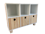 6 Cube Storage Unit With 3 Pine Boxes
