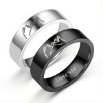 1PAIR Fashion Matching Rings For Couples I Love You Promise Rings Hand In Hand Promise Ring Couples Rings Set Wedding Engagement