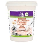 Pnp Live Well Dairy Free Peach & Apricot Flavoured Cultured Soya Yoghurt 500G