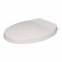 Contemporary White Sleek O-shaped Heavy Duty Polypropylene Toilet Seat