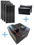 SD017 Solar Off Grid System. Pure Sign 2.5KW Inverter. Batteries 2 X100AH .s/panels 100WX4
