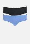 Jockey 2 Pack For Me Cotton Modal Midi Hipster - Black white