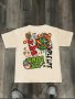 Street Style Cartoon Print Round Neck Summer Essential T-Shirt - Men's Adult Size Polyester Blend Regular Fit Micro-mesh Fabric