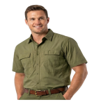 Vulcan Tamboti Vented Ss Bush Shirt Olive 2XL